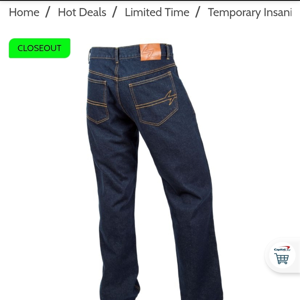 Motorcycle Men's Blue Jeans Riding Pants